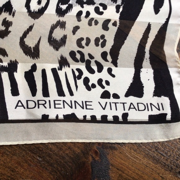 Adrienne Vittadini Animal Print silk Scarf - Picture 2 of 7